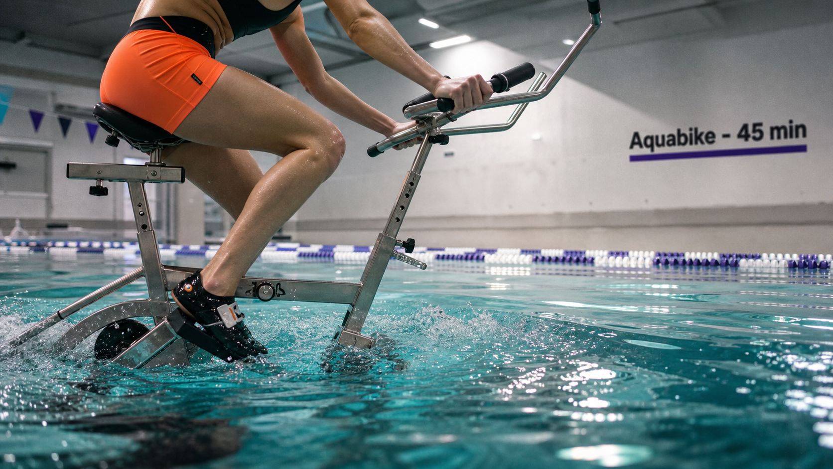 Séance aquabike 45 minutes : vélo aquatique pour tonifier et booster le cardio