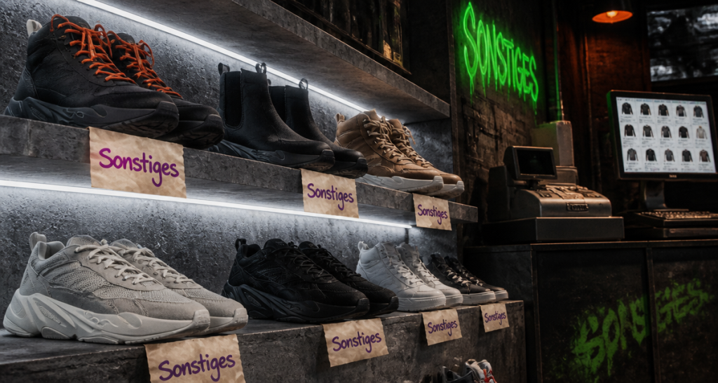 sonstiges chaussures baskets et bottines sur étagère
