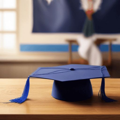 Illustration of Father sheds tears of joy, son grabs Deans Honours