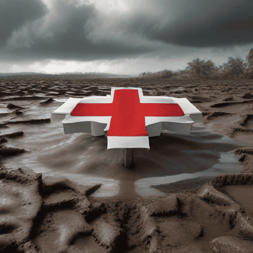 Illustration of Fiji Red Cross Society provides relief to families affected by flooding