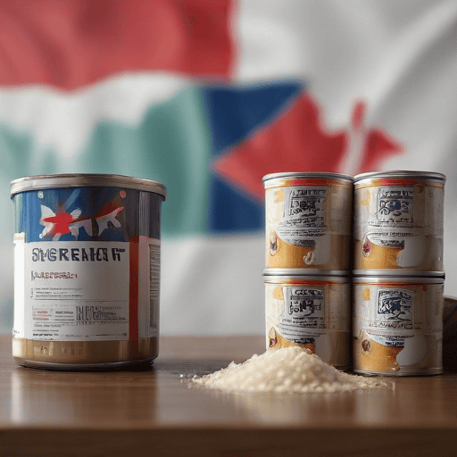 Illustration of Food rations distributed to 61 families in evacuation centres