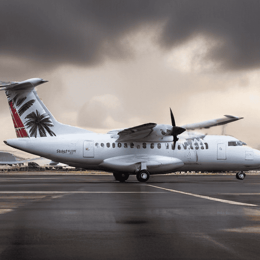 Illustration of New ATR72 plane for Fiji Airways