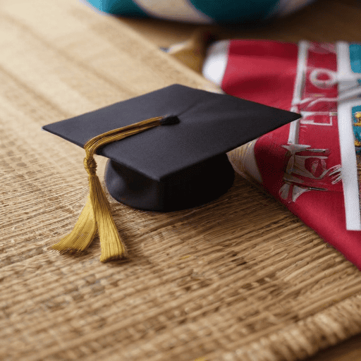 Illustration of Son Dedicates Master’s Degree to Father’s Sacrifices