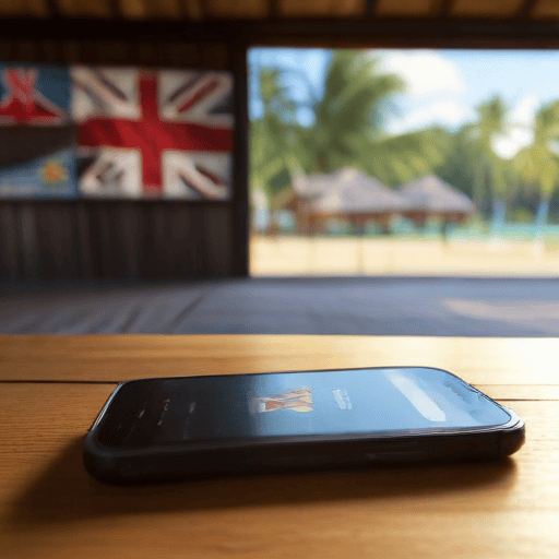 Illustration of Top Google executive in Fiji