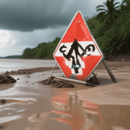 Illustration of Warning – do not consume dead animals after a flood