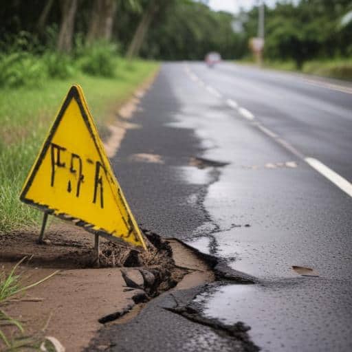 "Sinkhole Chaos: Motorists Advised to Exercise Caution on Queens Road"