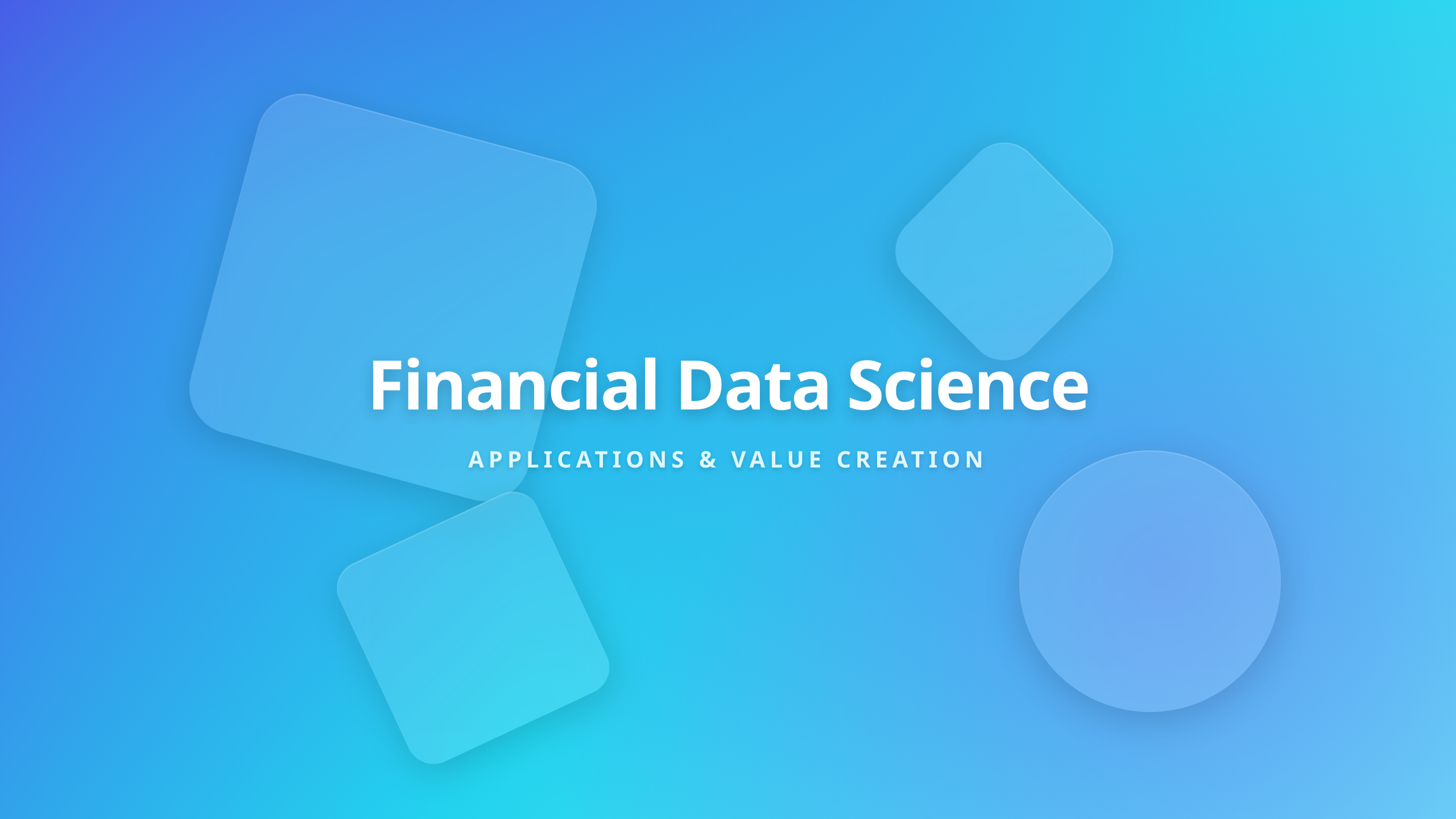 Data Science Applications in Finance cover showing the main tracking categories