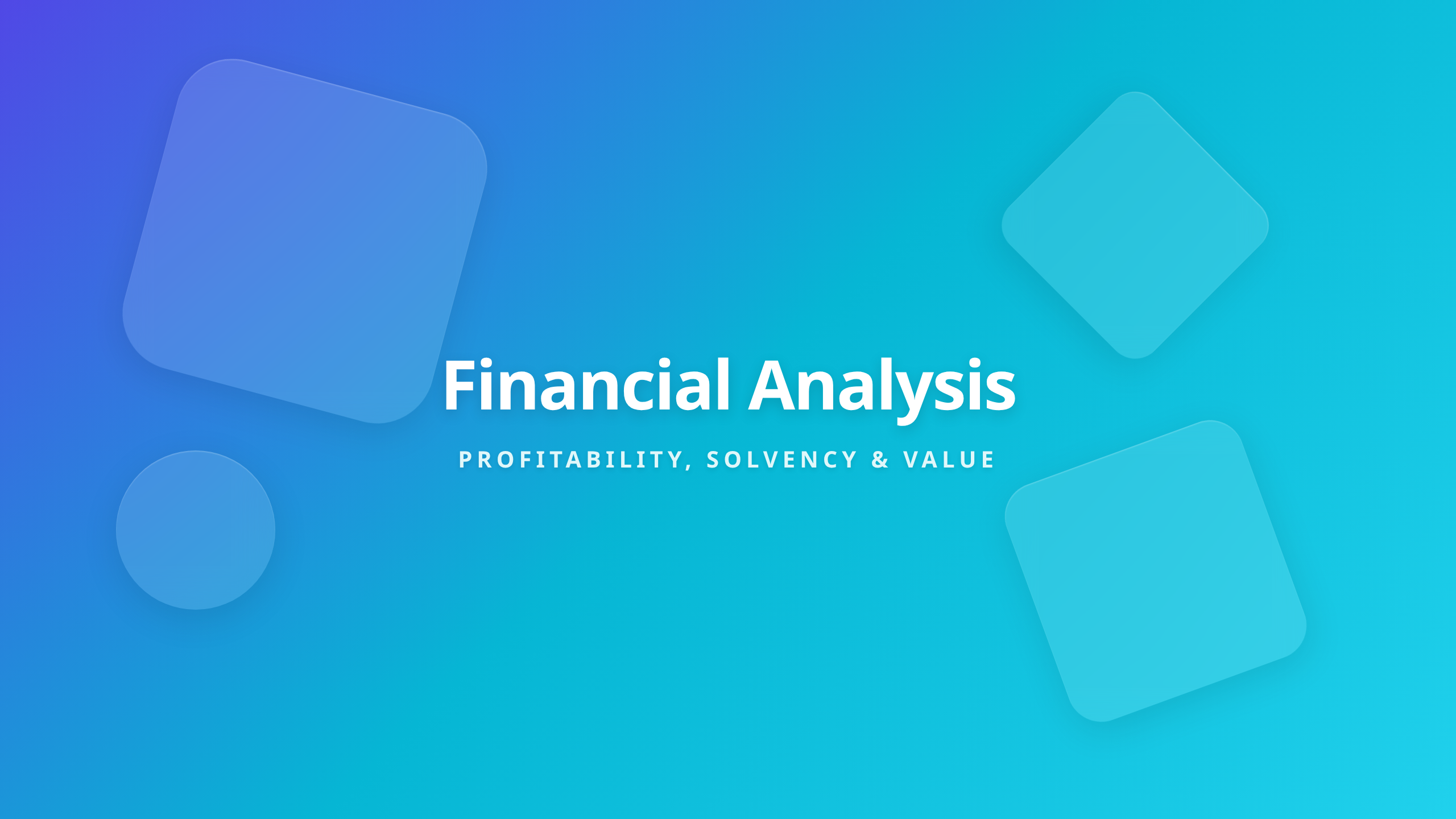 Financial analysis step by step masterclass cover showing core metrics