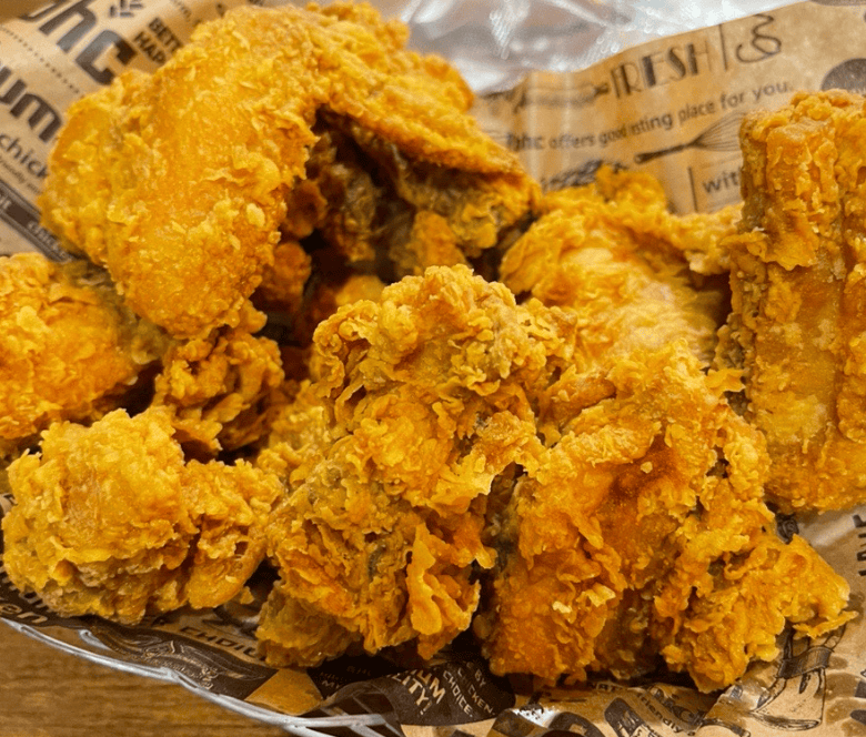 Crispy, golden-brown Korean fried chicken with a perfectly thin and crunchy crust.