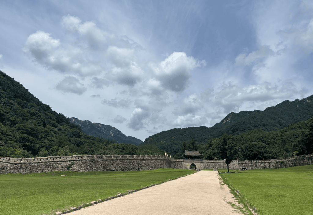 Main entrance of Mungyeongsaejae Pass, Juheulgwan Gate, a historic stone fortress in Korea.