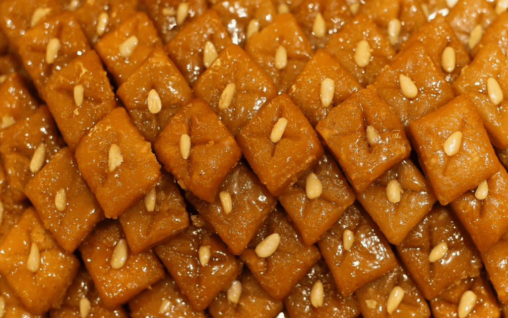 Shiny, deep-fried Korean honey cookies (Yakgwa) with a sweet grain syrup coating.