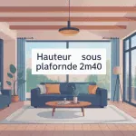 illustration moderne hauteur sous plafond 2m40 pièce lumineuse