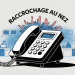 Illustration raccrochage au nez combiné service client