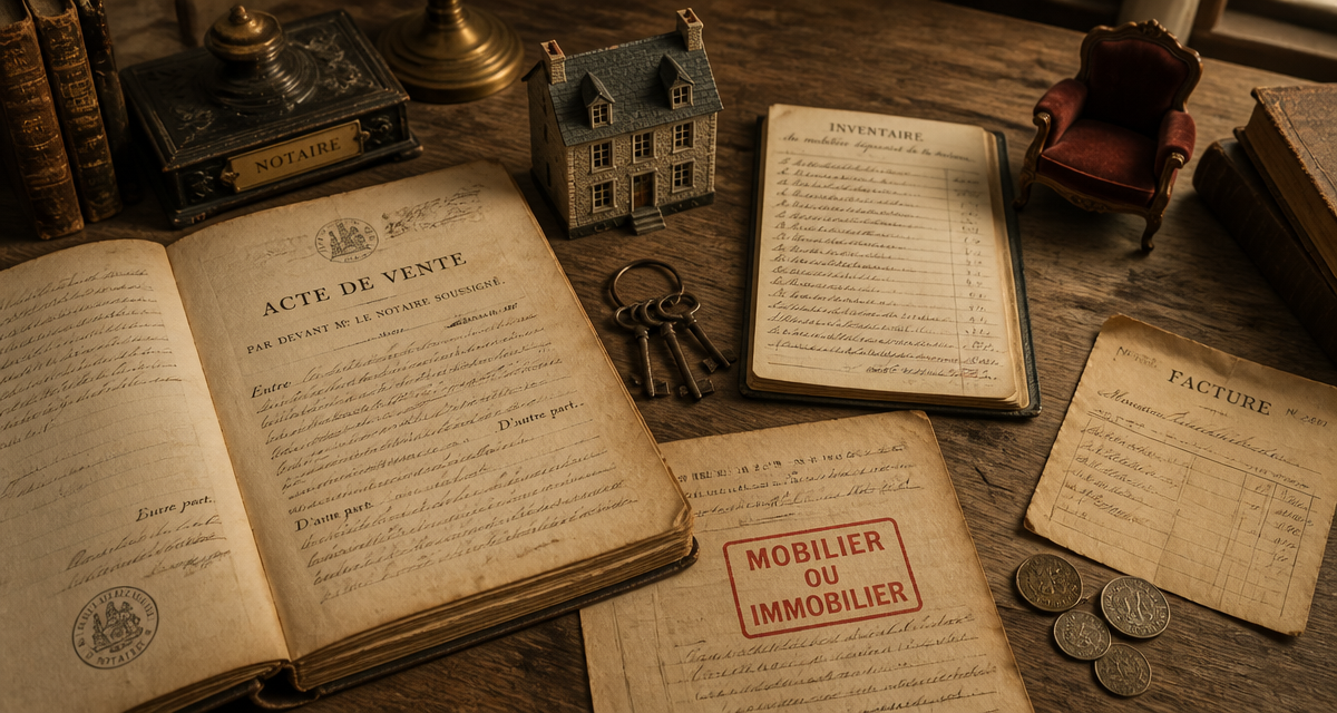 bureau notarial bien mobilier ou immobilier