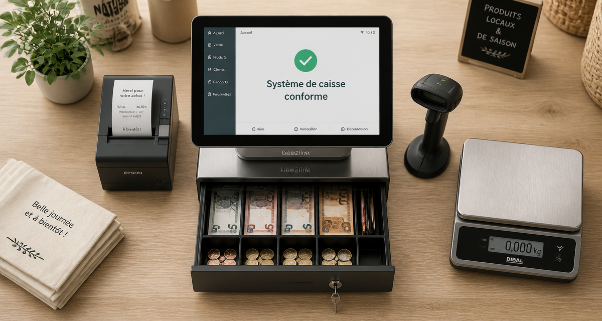 Caisse enregistreuse commerce de détail sur comptoir