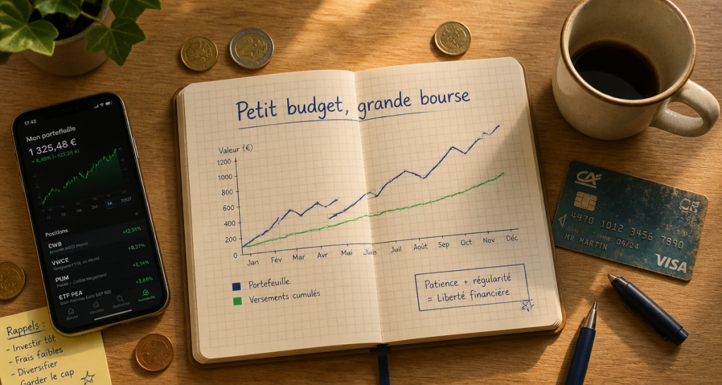 Investir en bourse petit budget carnet graphique