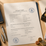 capital social d une entreprise sur bureau avec documents et argent