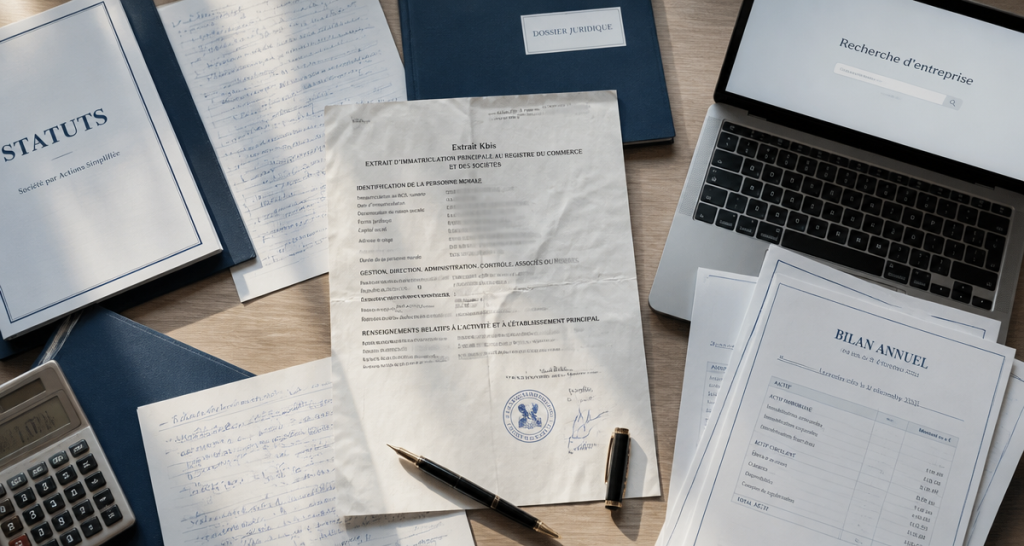 société com recherche Kbis documents bureau