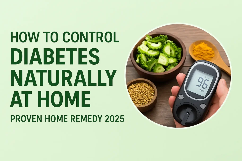 Control diabetes naturally at home 2025