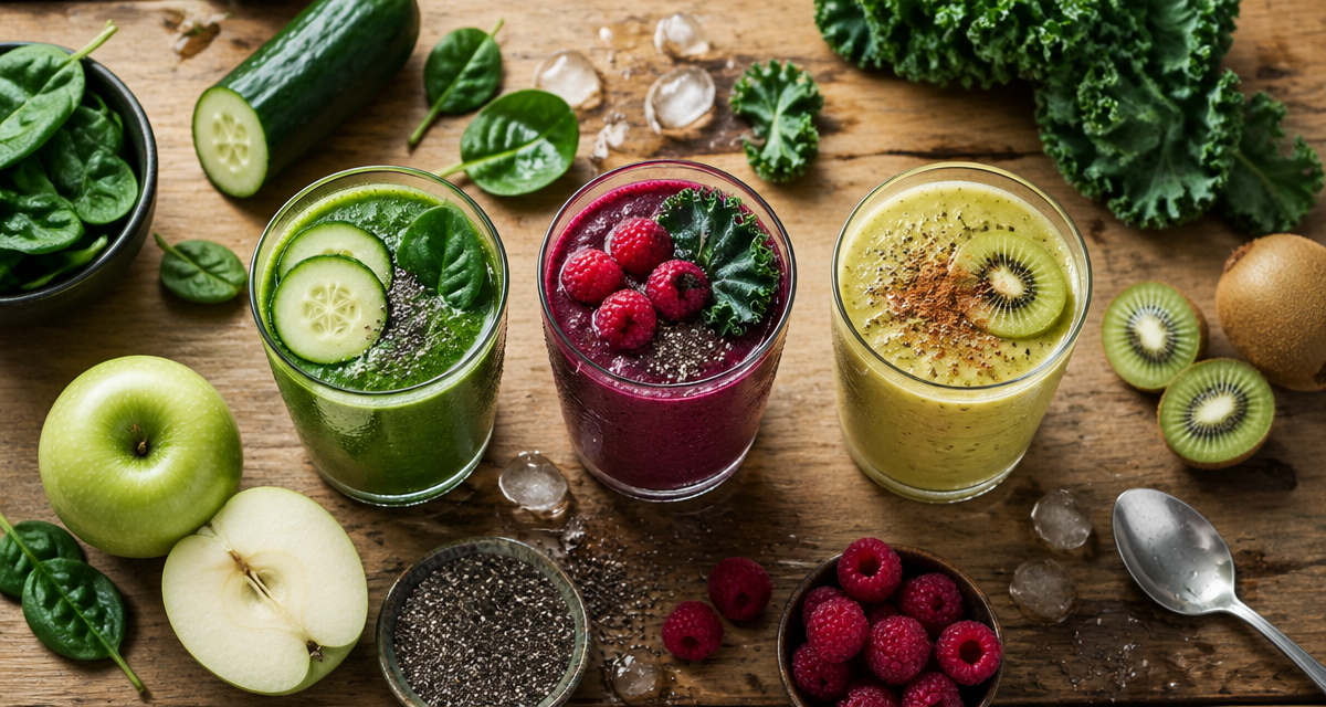 smoothie perte de poids légumes verts et fruits