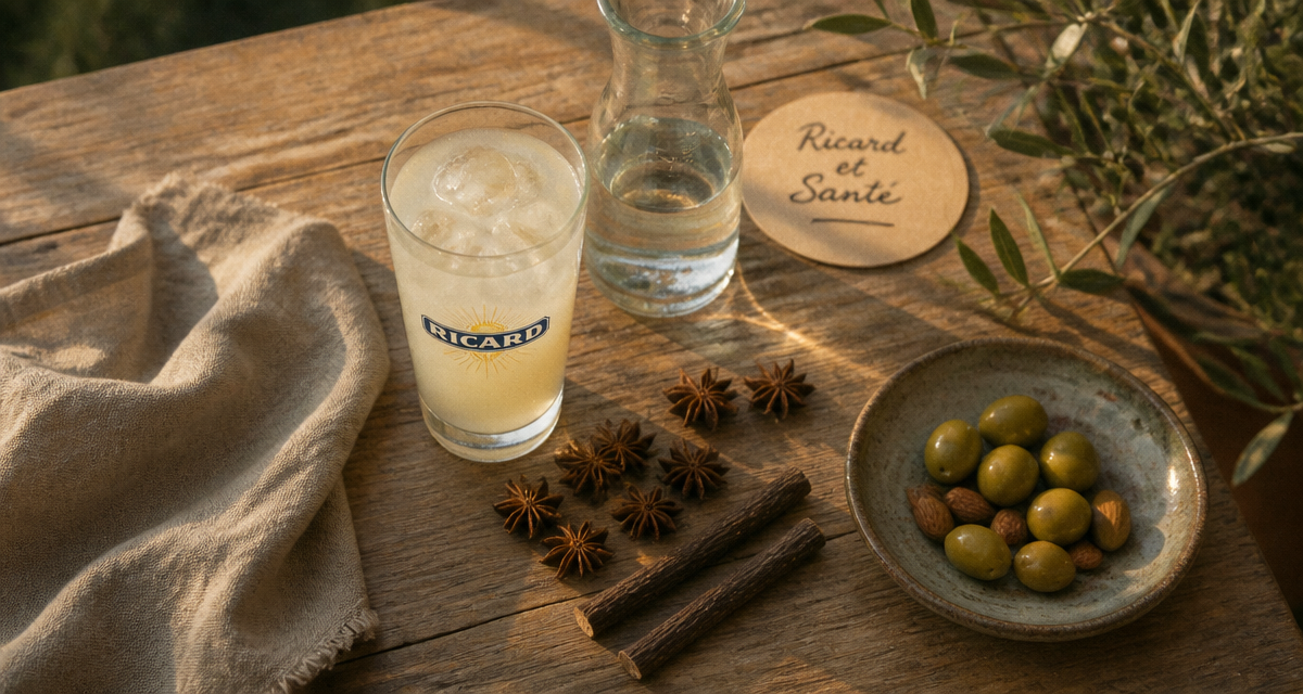 le ricard est il bon pour la santé verre sur table rustique