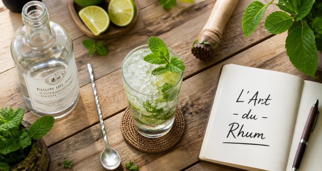 mojito alcool principal en volume rhum blanc sur table
