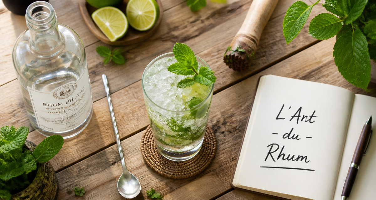 mojito alcool principal en volume rhum blanc sur table