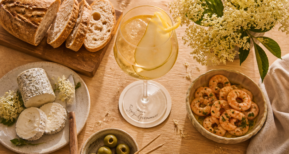 aperol st germain spritz apéritif table