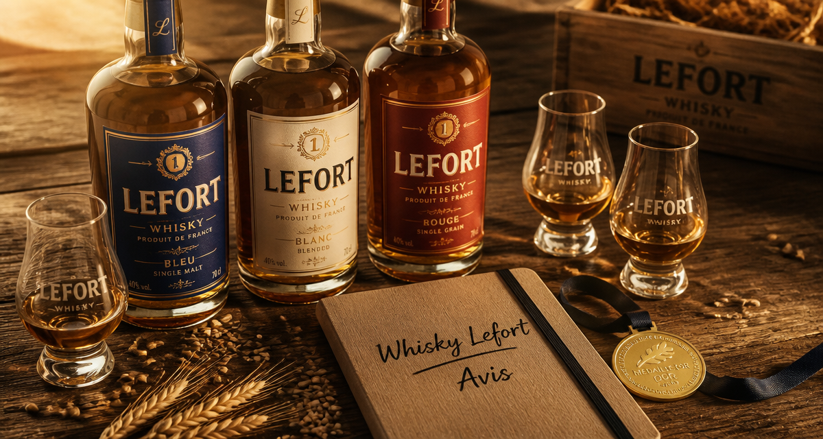 whisky lefort avis trois bouteilles sur table