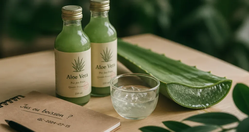 Aloe vera beverage, gel d’aloe vera et critères qualité