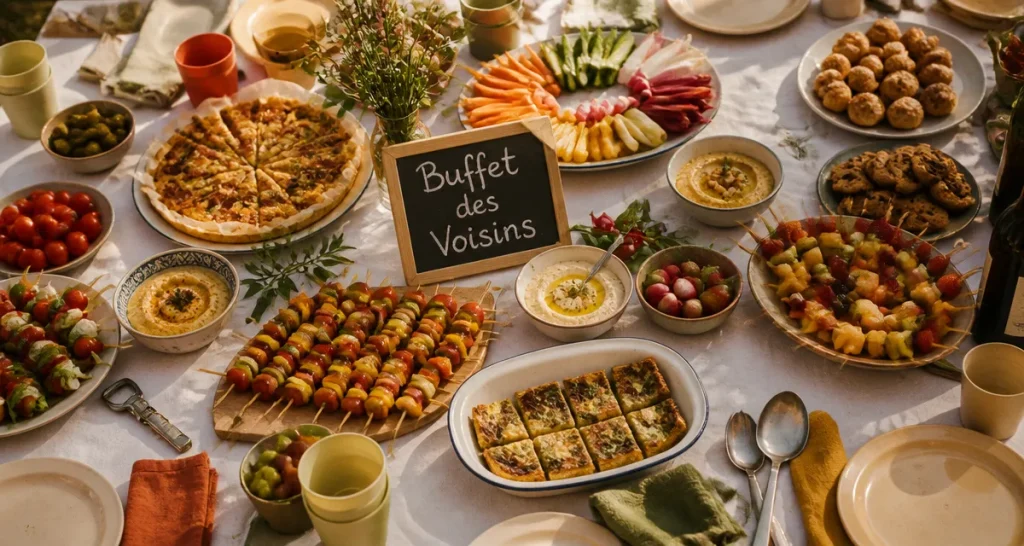 fête des voisins quoi apporter buffet maison varié