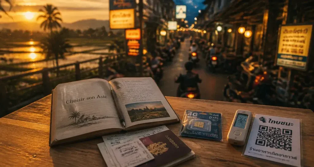 Quel pays d'asie visiter : carnet de voyage, carte SIM locale et météo au marché