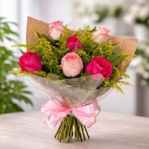 Buquê de Rosas Rosa