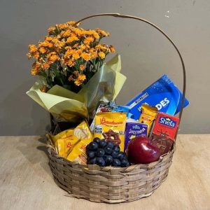 Cesta Café da Manha Chocolates e Frutas