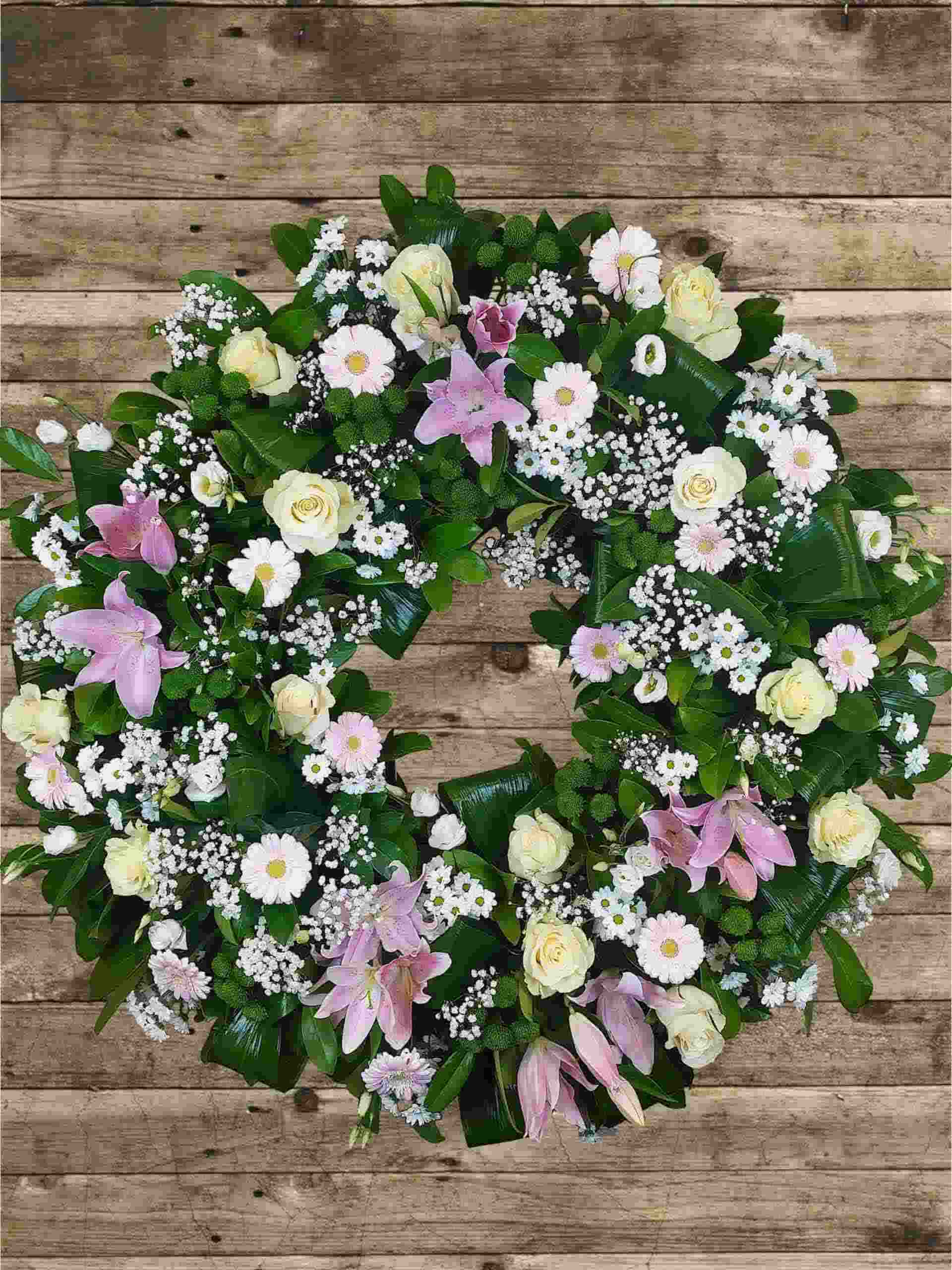 Corona de flores Ubiña