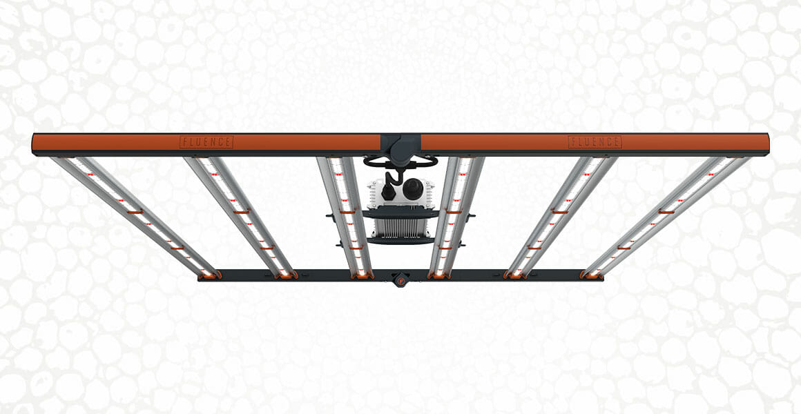 1. Commercial LED grow light with 8 bars, ideal for cannabis cultivation science 2. Rectangular cannabis lighting fixture for advanced commercial grow rooms 3. Cannabis lighting technology: 8-bar LED grow light for large-scale grows 4. LED grow lights for cannabis, 8-bar design, optimized for cultivation yields 5. Advanced cannabis cultivation science: multi-bar LED lighting fixture.