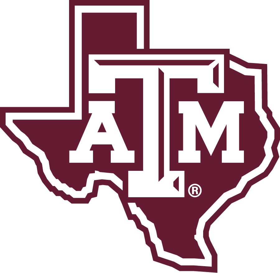 Texas A&M logo over Texas outline, symbolizing cannabis lighting technology collaboration.