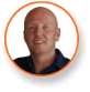 James Simpson, expert in cannabis lighting technology, inside orange frame.