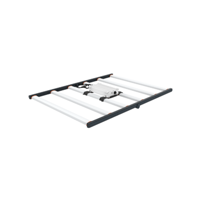 Rectangular LED grow light for cannabis with 6 bars, for commercial cultivation.
