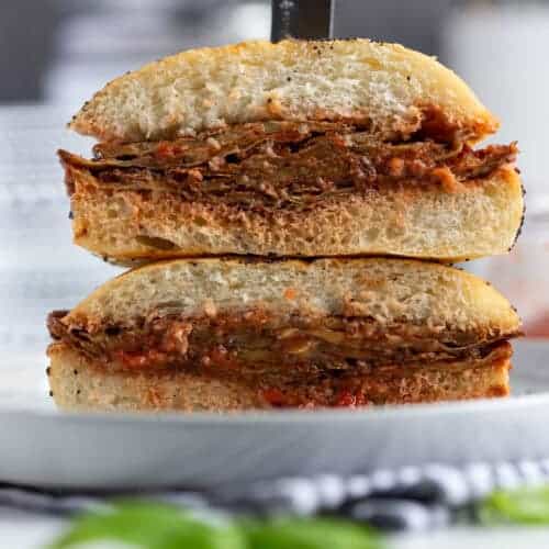 Best Italian fried eggplant sandwich.
