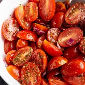 An Italian tomato salad.