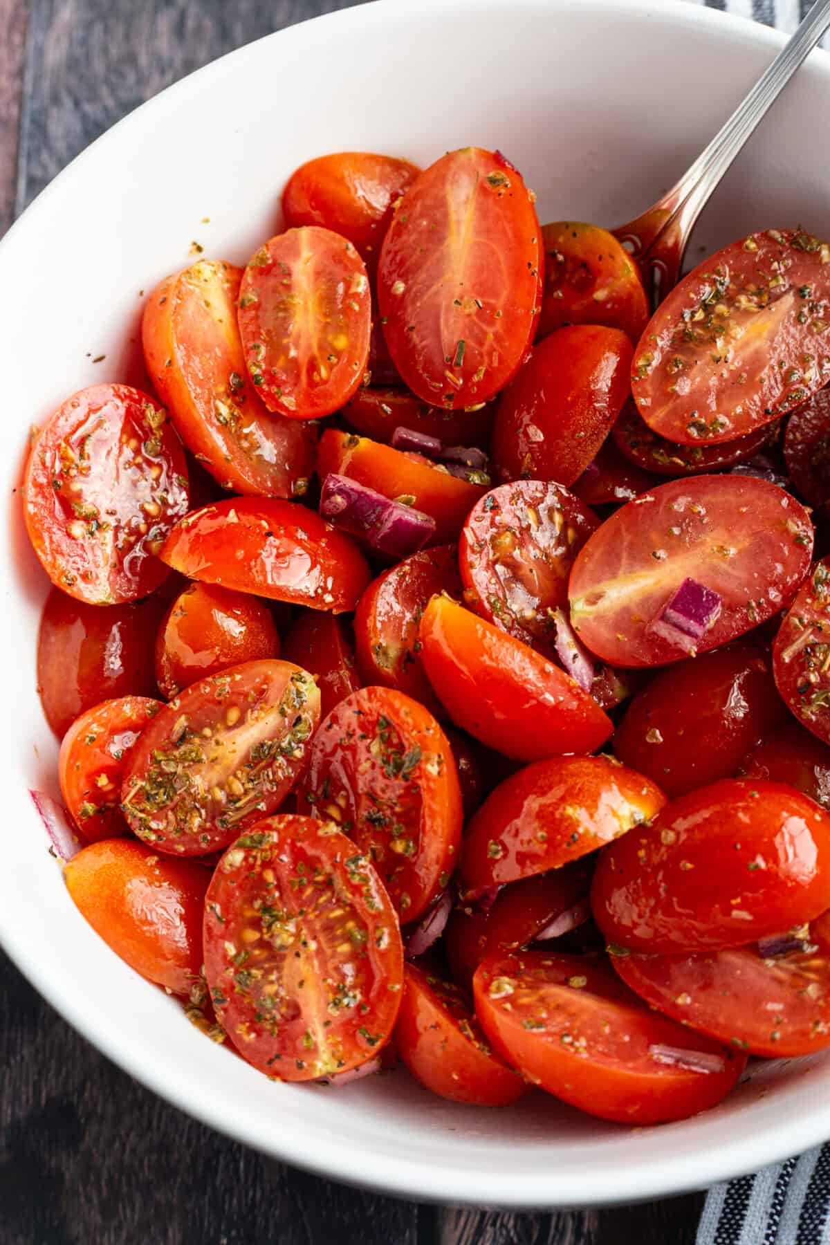 An Italian tomato salad.