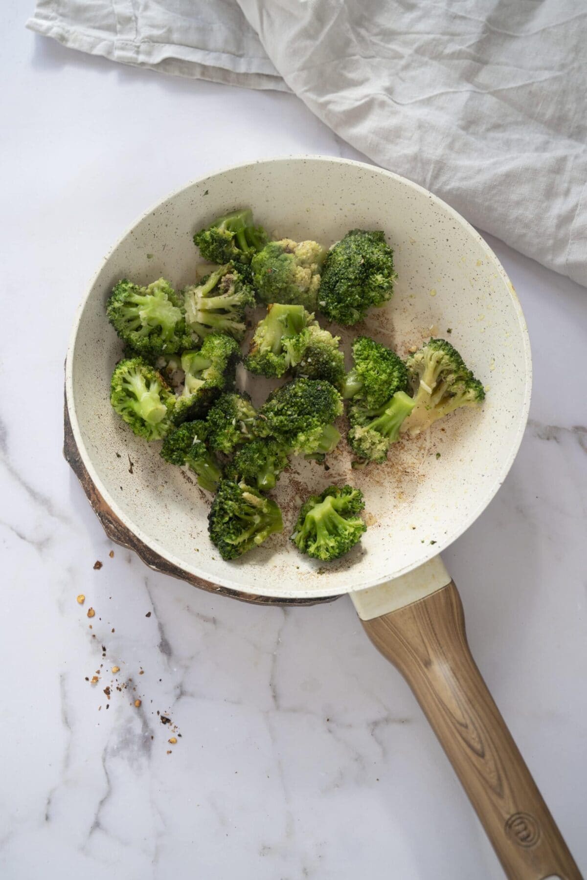Sauteed broccoli with roasted garlic.