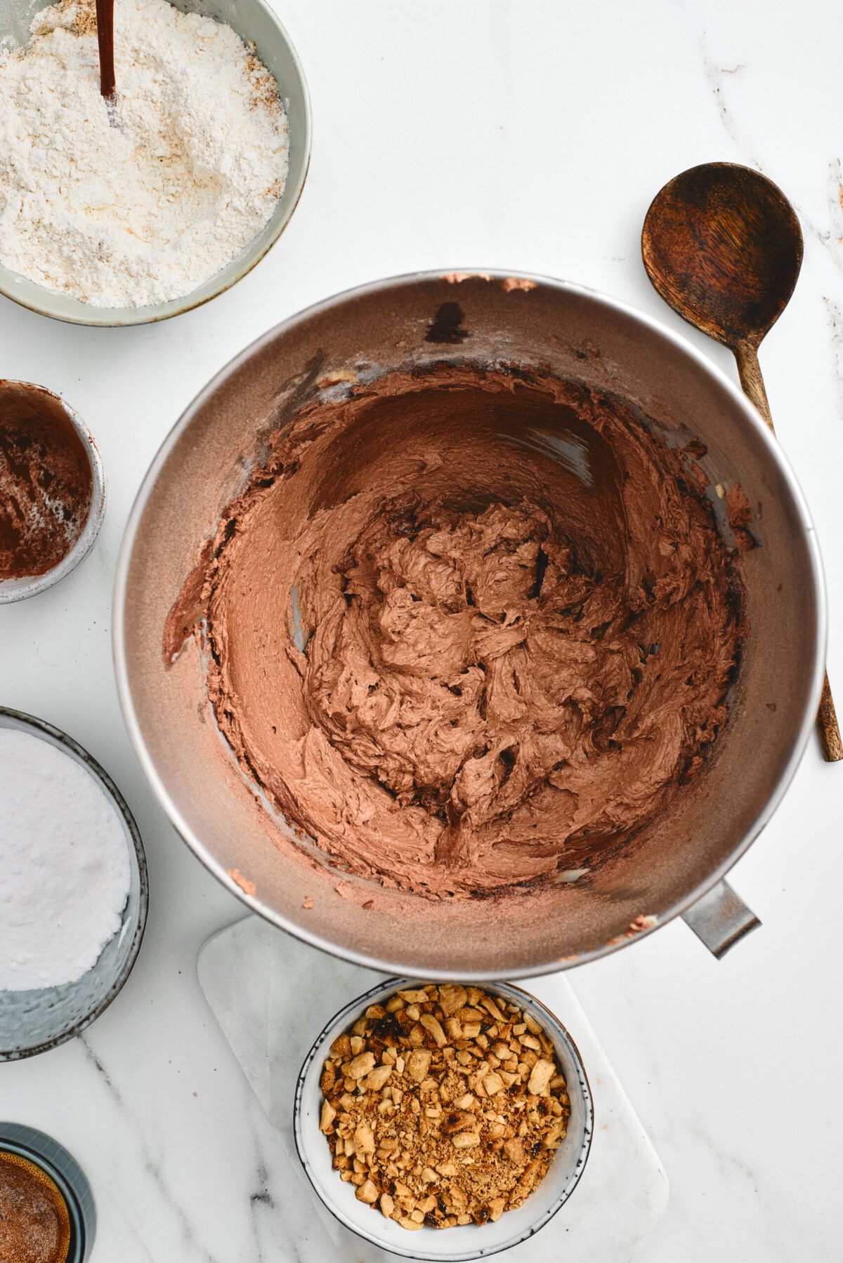 Whipped butter with cocoa powder.
