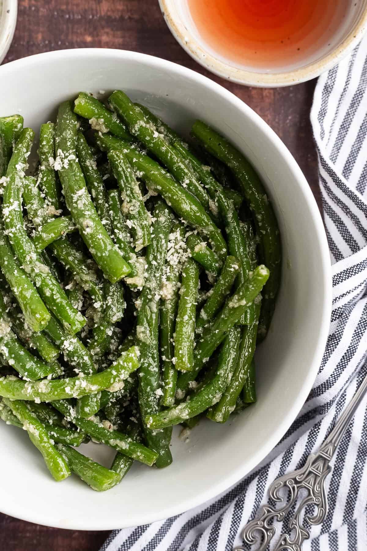 A cold Italian green bean dish.