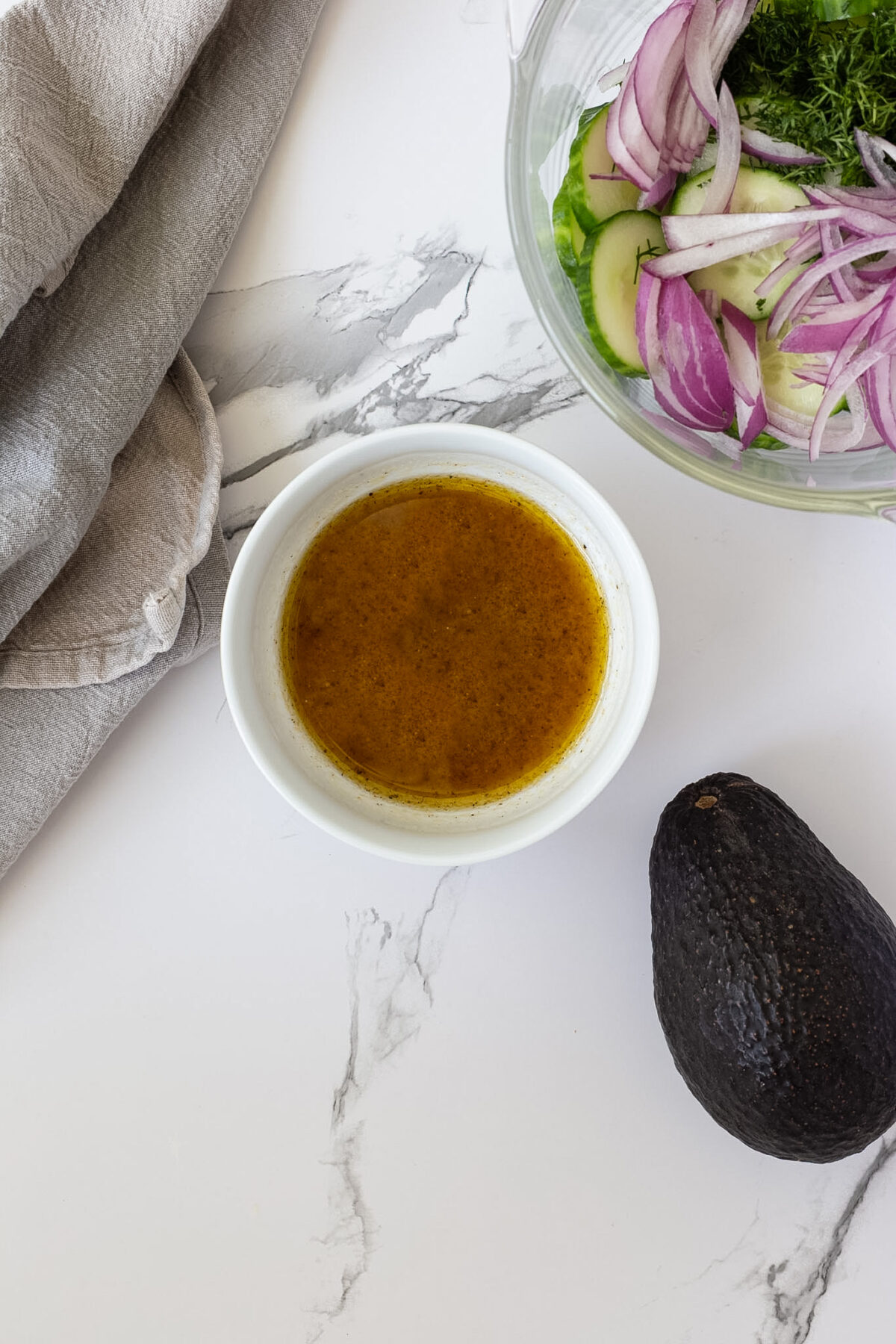 Red wine vinegar dressing.