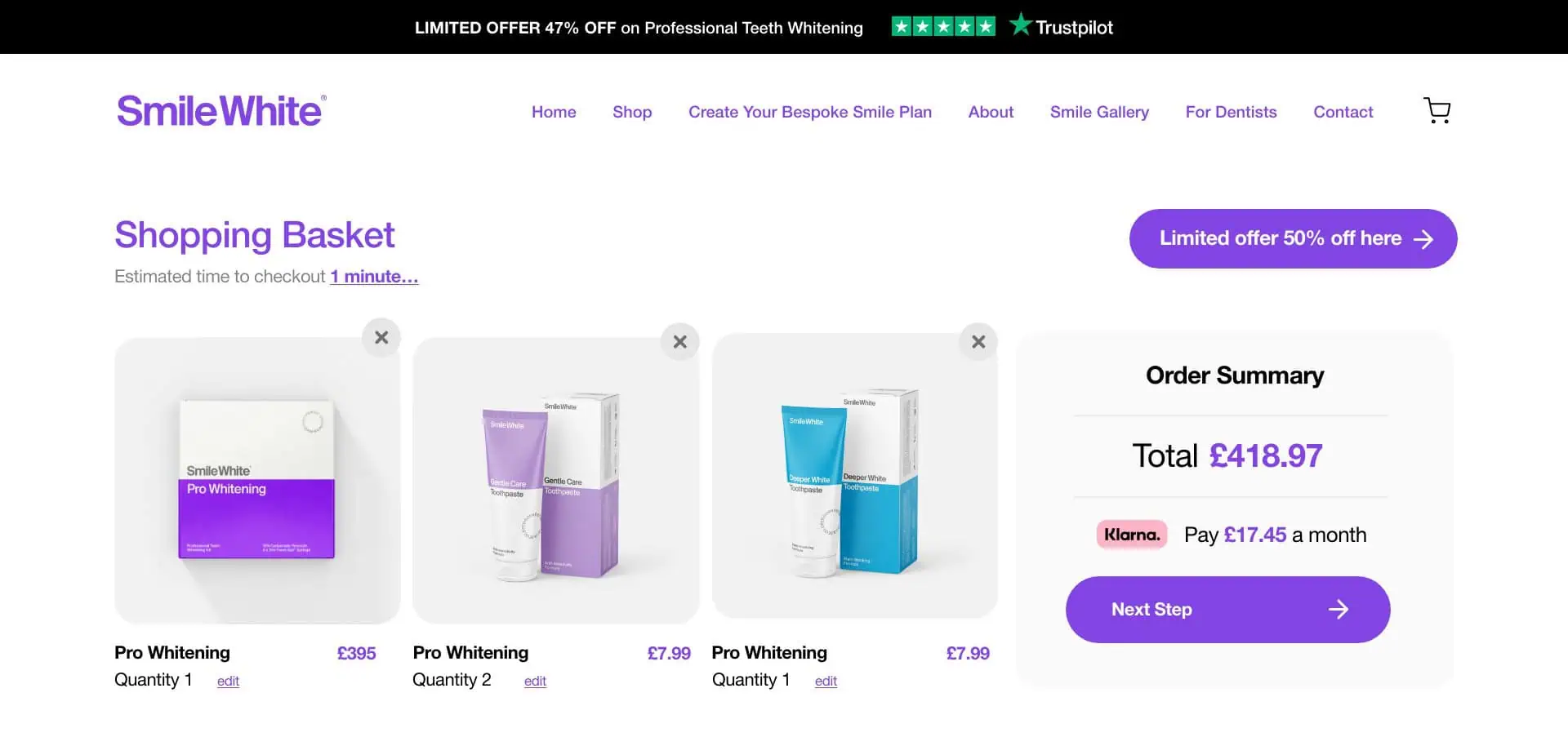 SmileWhite dental website design