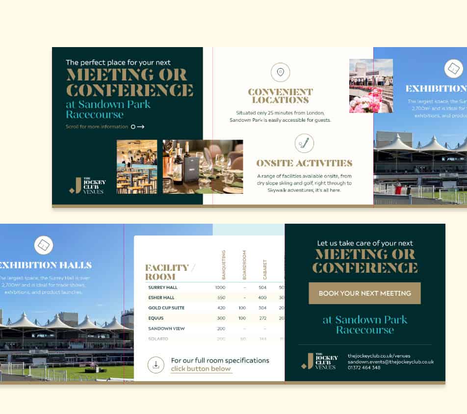 The Jockey Club Venues luxury hospitality campaign creative by Fore Studio