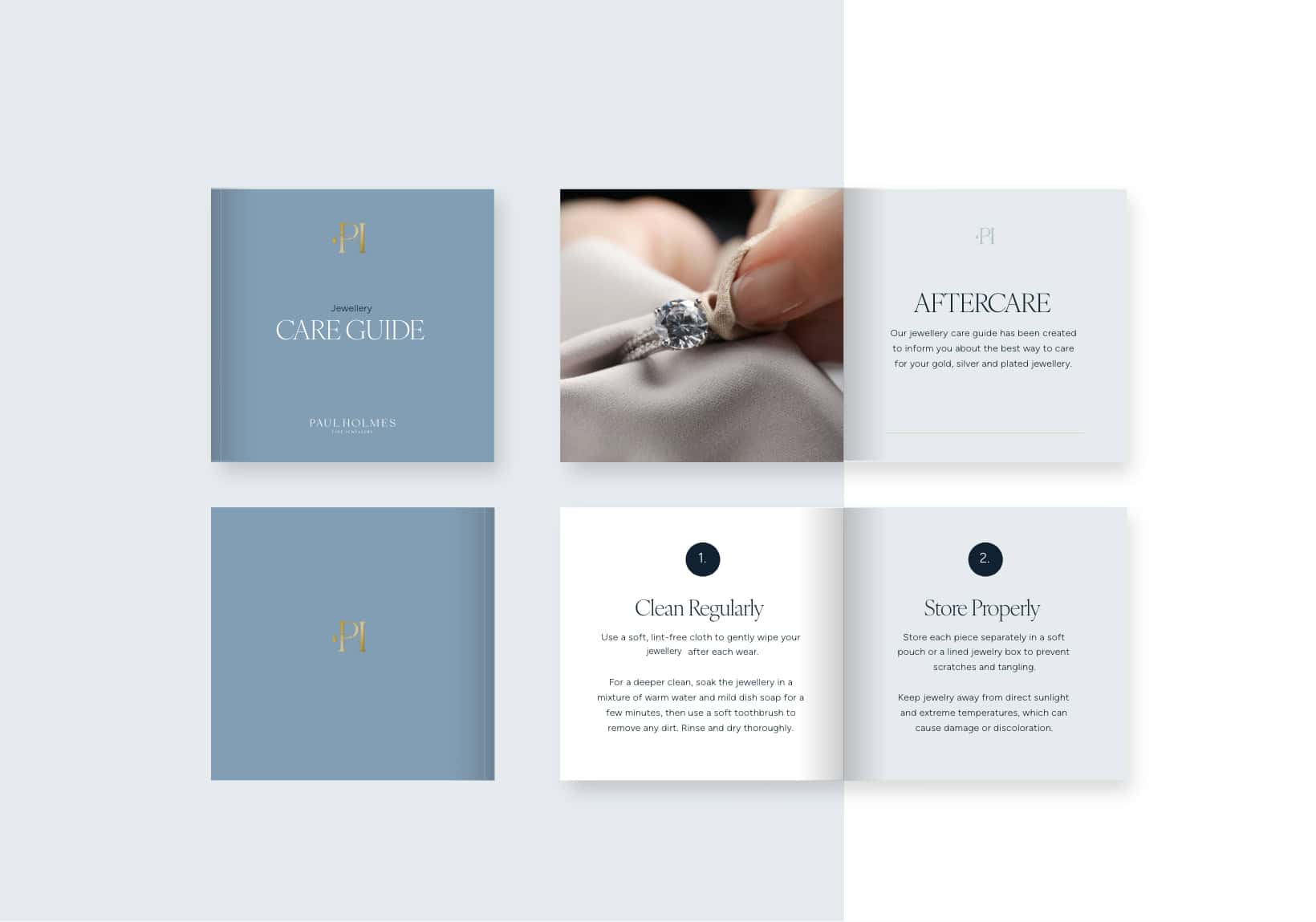 High-end graphic design for jewellery brand