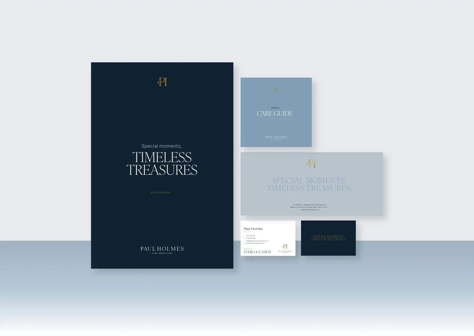 Luxury jewellery branding stationery set by Fore Studio